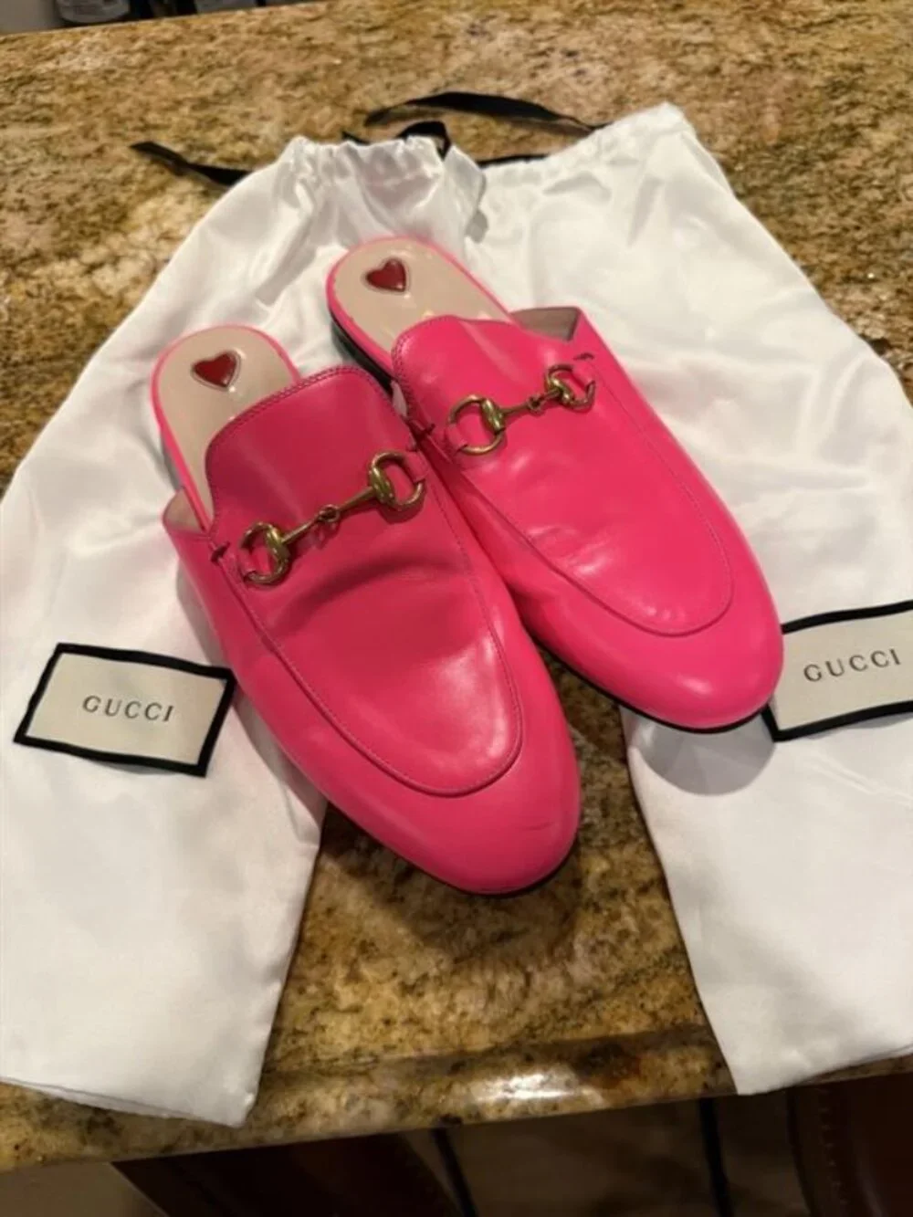 Hot Pink Gucci Mules size 38 1/2